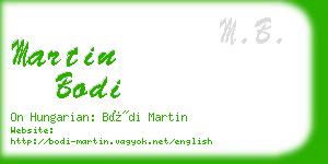 martin bodi business card